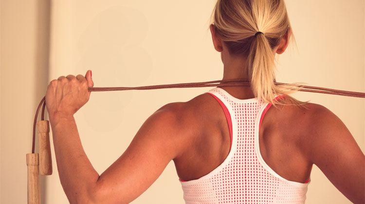 foreign women stays in shape by working out