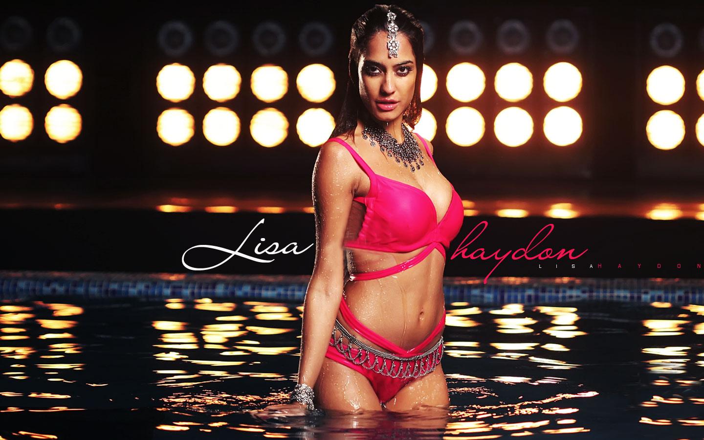 Lisa Haydon in the water