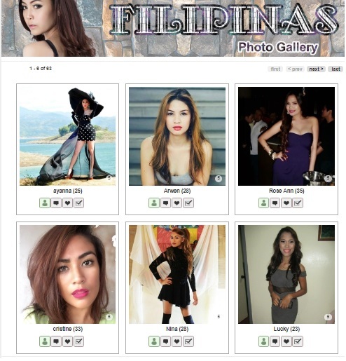 screenshot of filipina dating site