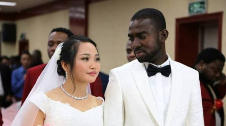 asian girl and black guy wedding 