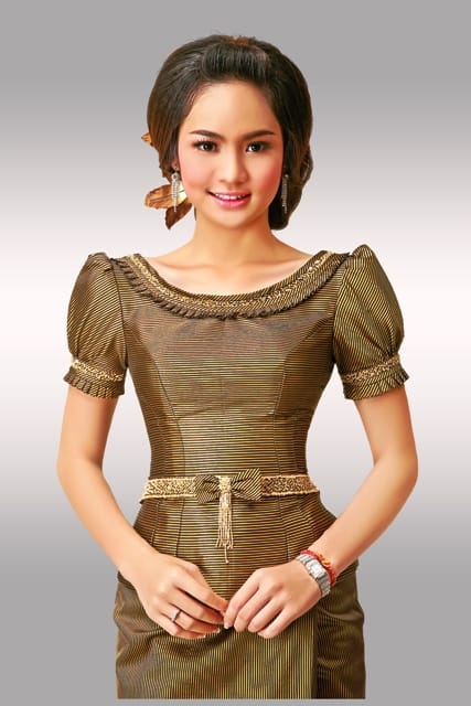 20+ Hottest Cambodian Women - View Pictures & Bios 17 Sok Somavatey in a traditional Cambodian dress